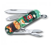 Нож-брелок Victorinox Classic "Swiss Mountain Dinner" (0.6223.L1907)