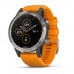 Умные часы Garmin Fenix 5 Plus Sapphire титановые с оранжевым ремешком